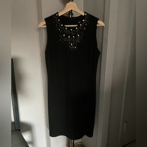 J.McLaughlin black dress collar embellished SZ S